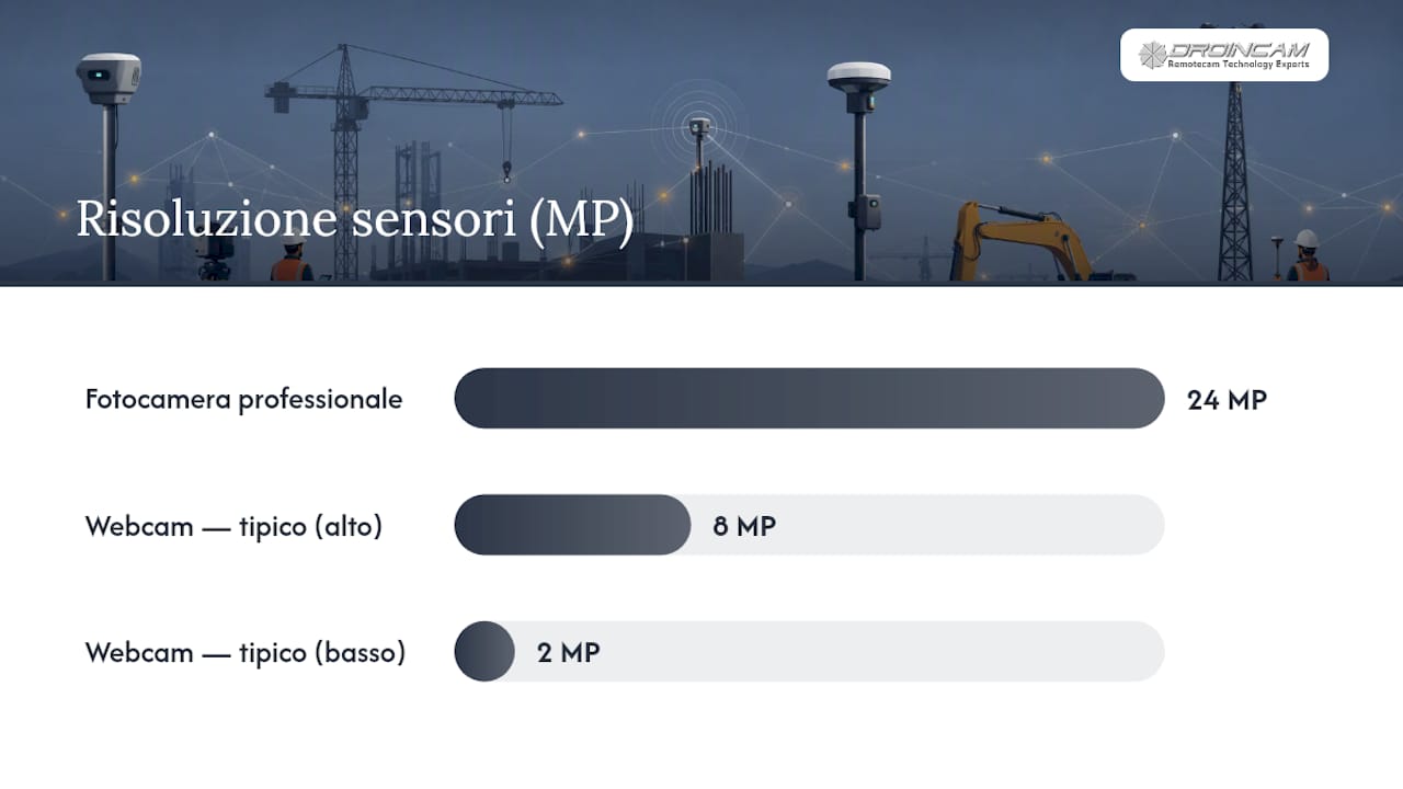 Tabella comparativa delle caratteristiche di videocamere professionali e webcam