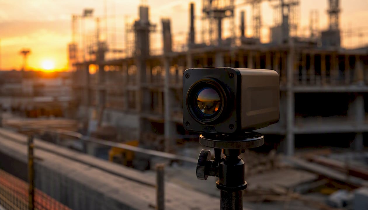 Obiettivo per riprese time-lapse in cantiere